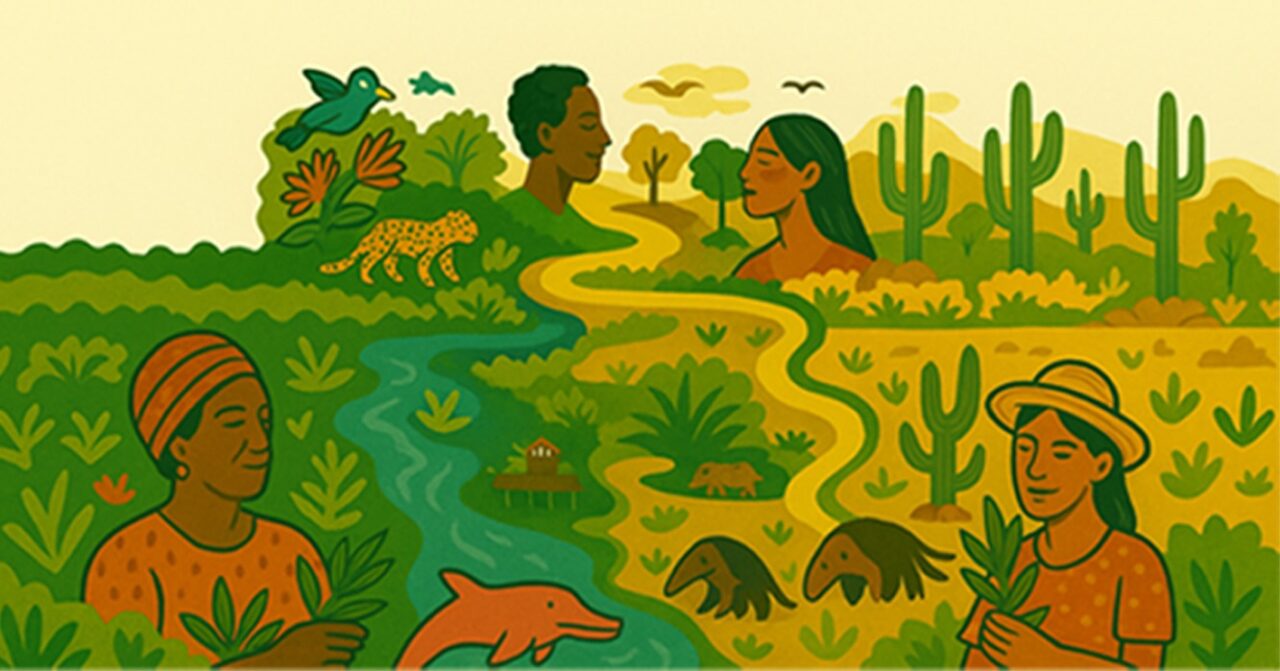 Curso sobre ecologia integral prepara para debates da COP30 Imagem ilustrativa do curso sobre ecologia integral com foco nos biomas brasileiros e nos Direitos da Natureza.