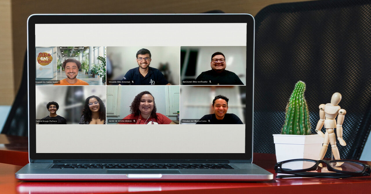 Integrantes da Comissão do Eixo Pedagogia da Formação em encontro online para o Guia Inspirador.