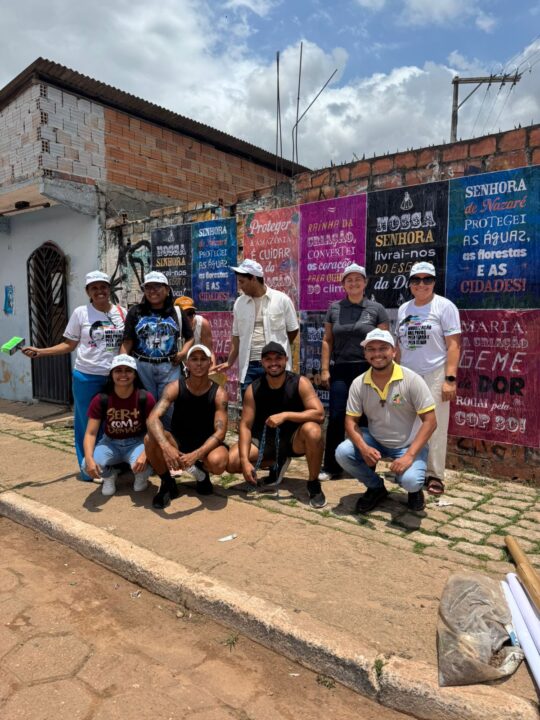 omerios durante o Círio de Nazaré 2025 em Belém participam da mobilização pela justiça climática.”