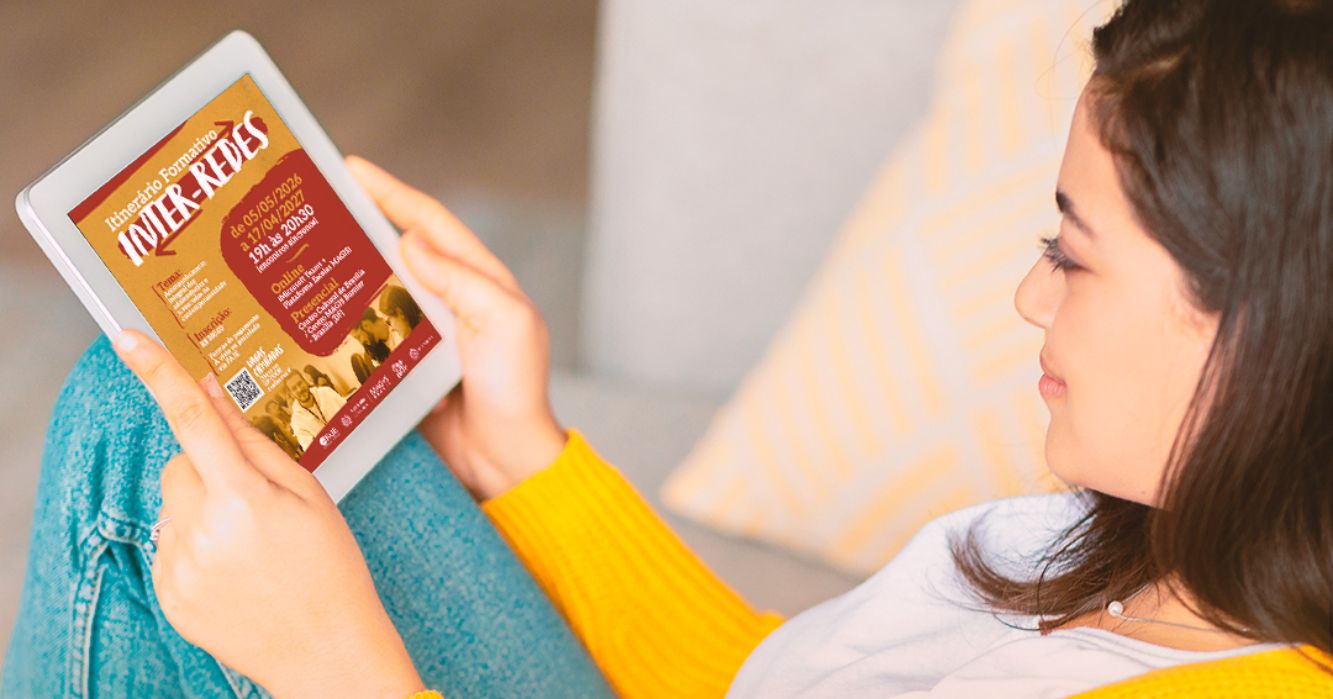 Arte de divulgação do Curso sobre acompanhamento integral de juventudes